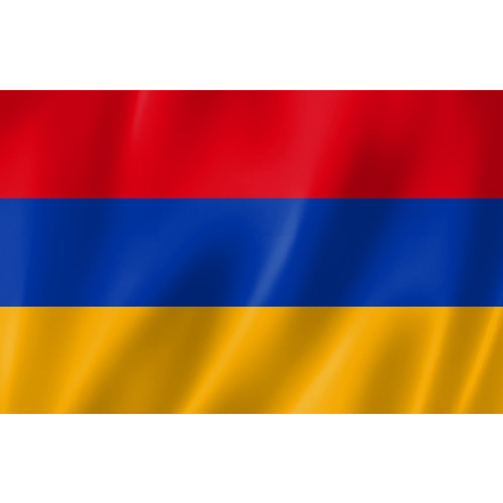Drapeau de l'Arménie tricolore rouge bleu orange – polyester haute qualité, coutures renforcées, usage intérieur extérieur