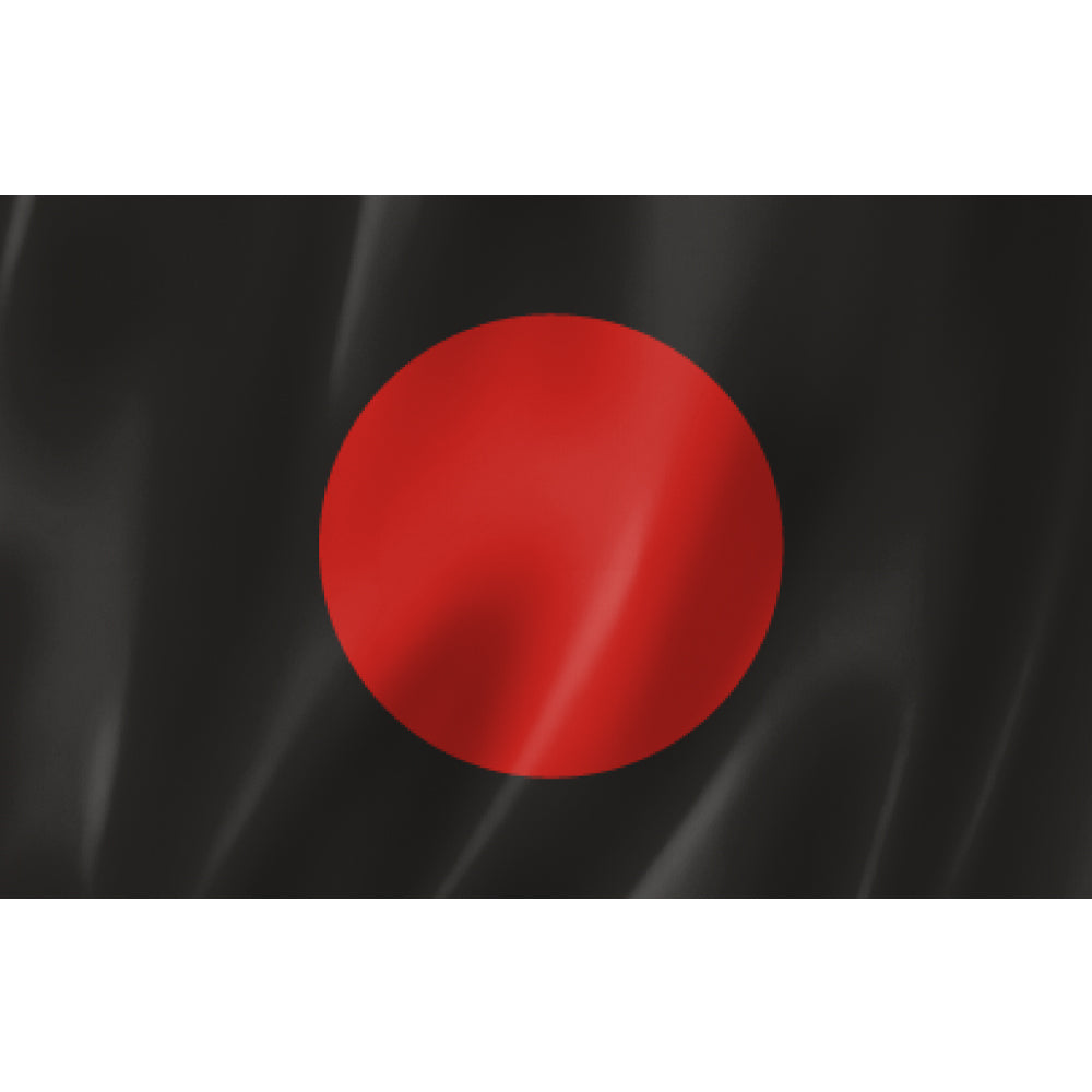 Drapeau de Course Noir à Rond Rouge