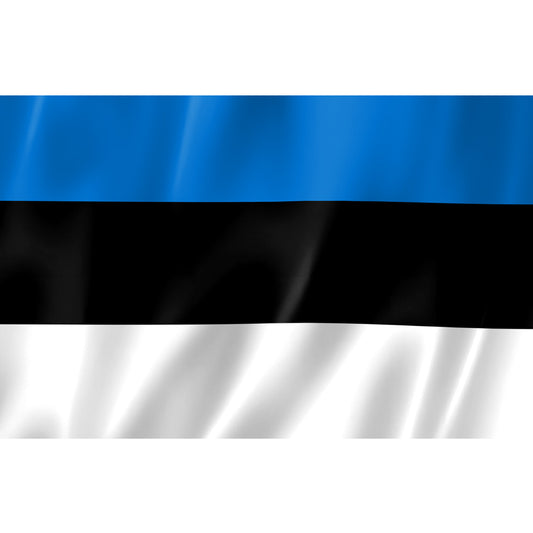 Drapeau de l’Estonie bleu noir blanc – polyester haute qualité, usage intérieur extérieur, coutures renforcées