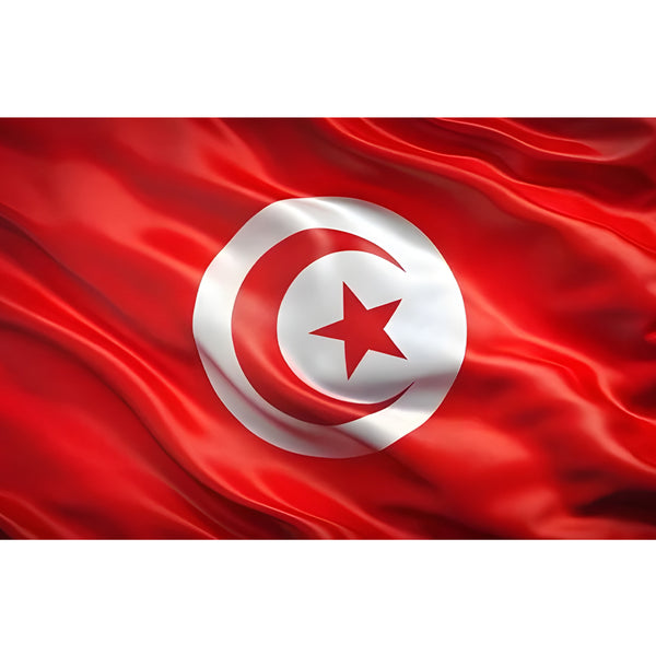 Drapeau Tunisie 90x150 Cm - Decoration Pas Cher