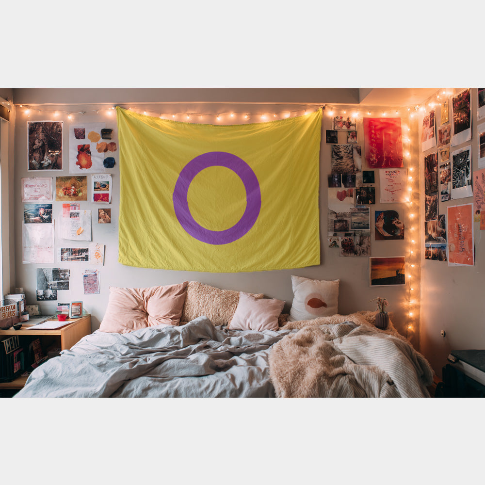 drapeau intersex décoration pour chambre ou evenements