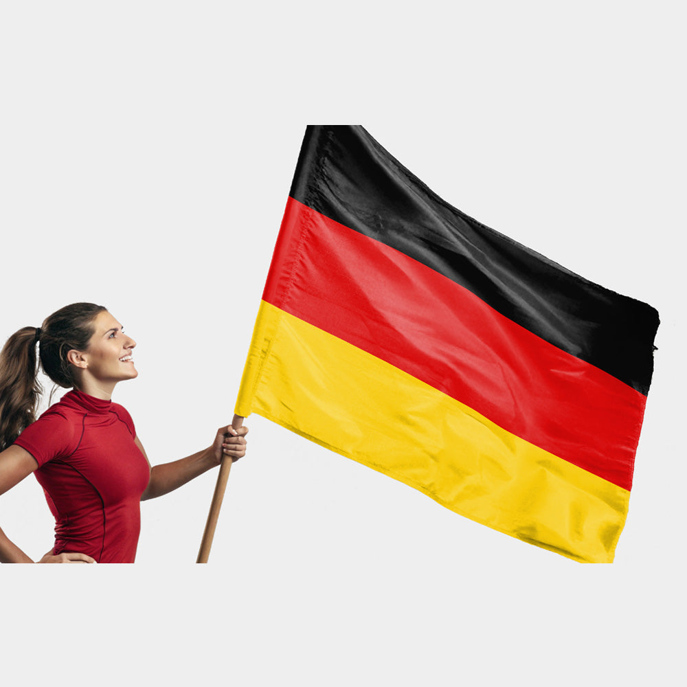 Drapeau allemand noir rouge or – polyester qualité, coutures renforcées, idéal intérieur extérieur et événements officiels